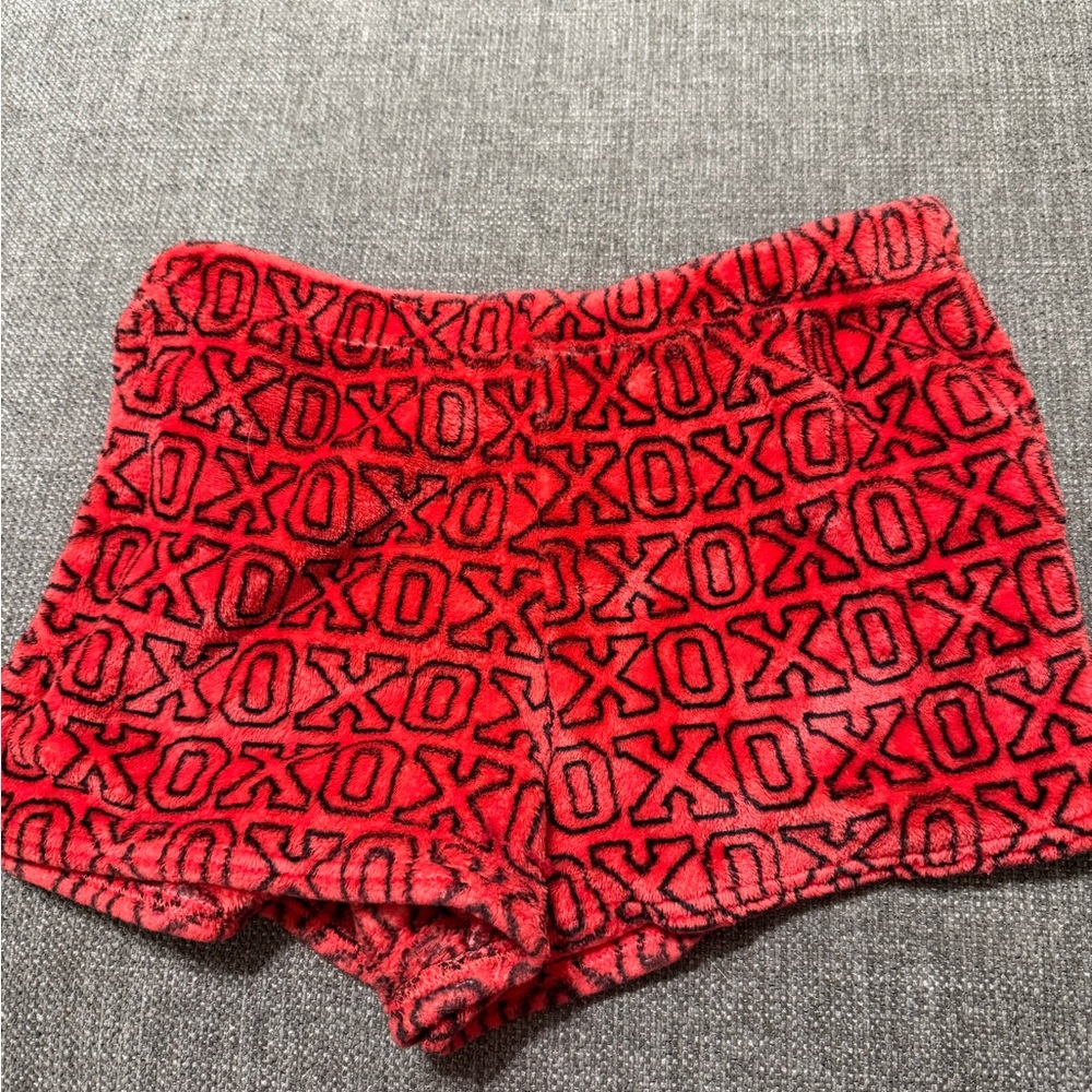 SO Red Patterned High Waist Women's Shorts